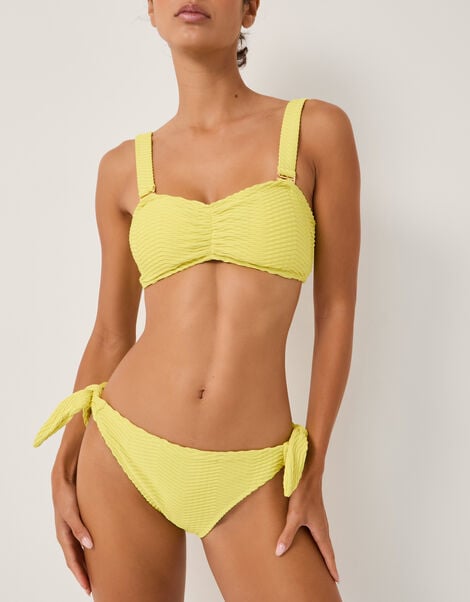 Alina Rib Tie-Side Bikini Bottom, Green (LIME), large