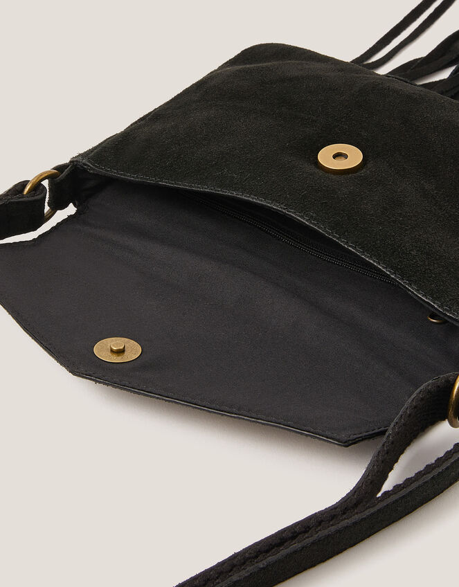 Zora Suede Fringe Crossbody Bag, , large