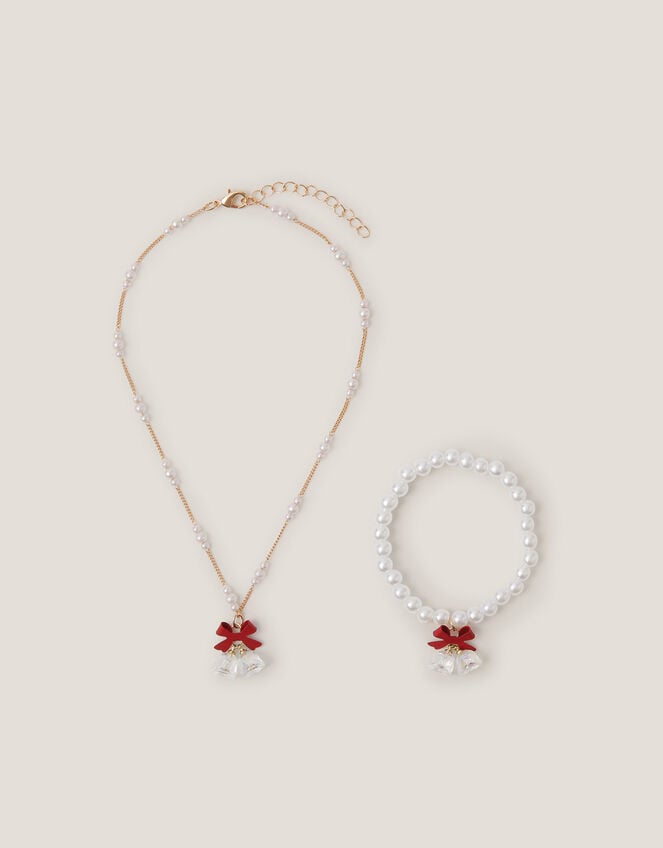 Festive Bell Necklace & Bracelet Set, , large