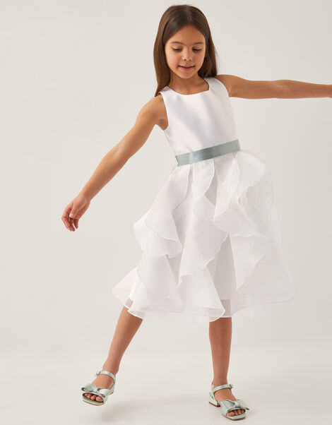 Organza Flower Can Can Dress, Ivory (IVORY), large