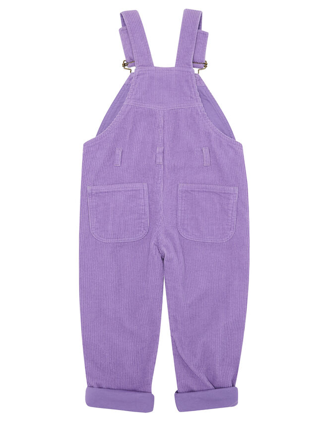 Dotty Dungarees Corduroy Chunky Dungarees, VIOLET, large