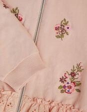 Floral Embroidered Broderie Hoodie, Pink (PINK), large
