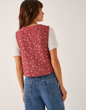 Felipa Floral Print Vest, Red (RED), large