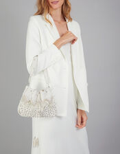 Pearly Embellished Pouch Bag, , large