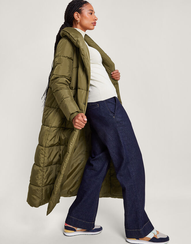 Shona Shaw Coat in Recycled Polyester, Green (GREEN), large