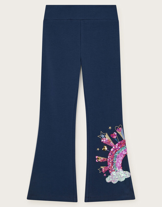 Rainbow Kick Flare Leggings, Blue (NAVY), large