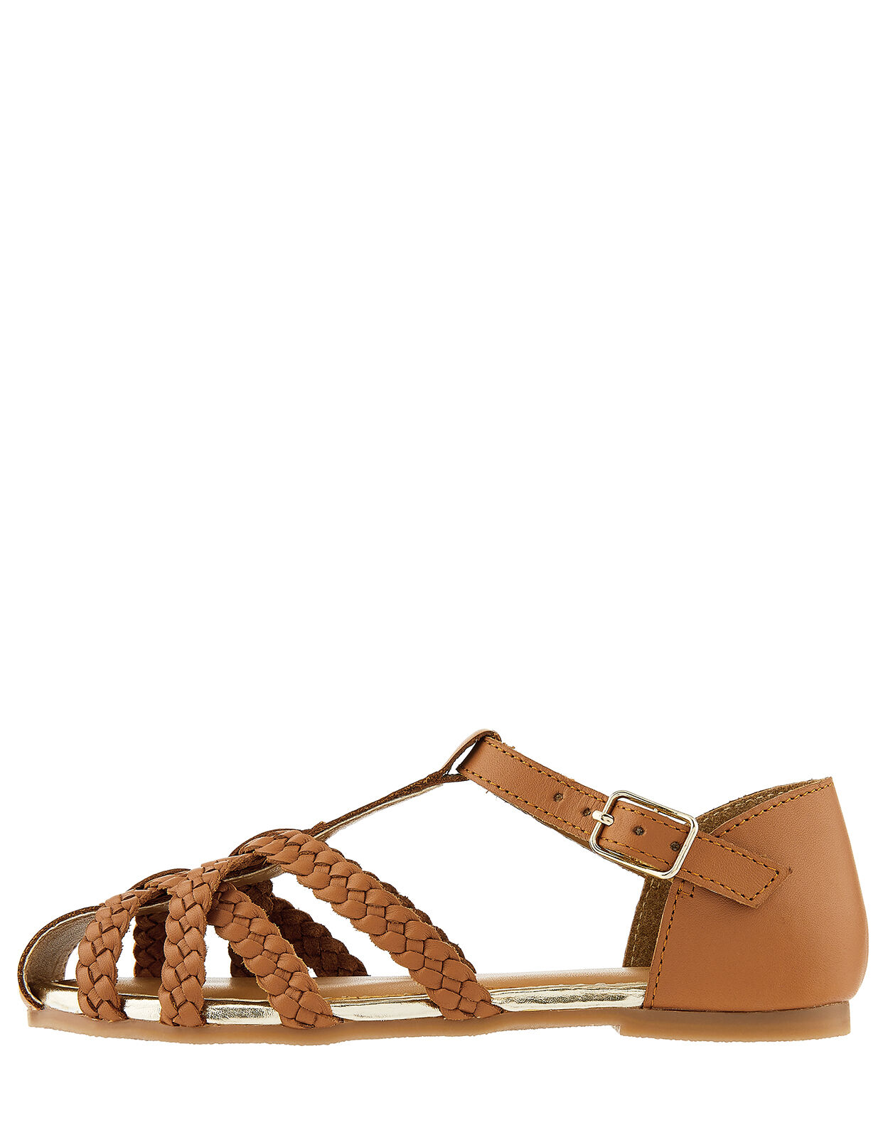 tan caged sandals