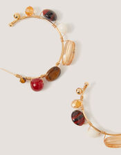 Glass Bead Hoop Earrings, , large