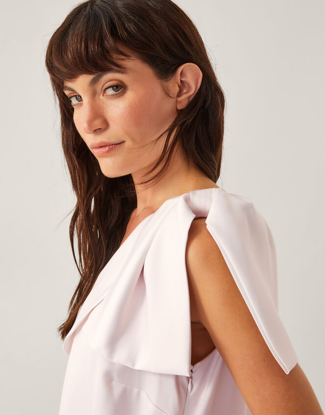 Dinah Bow One Shoulder Maxi Dress, Ivory (IVORY), large