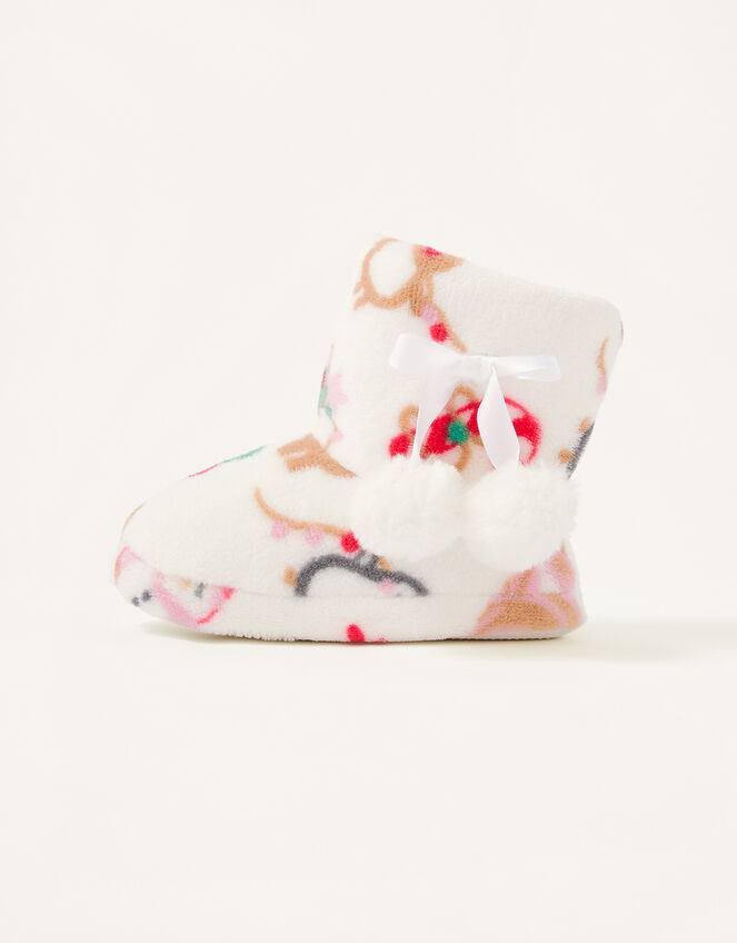 Christmas Fluffy Slipper Boots, Multi (MULTI), large