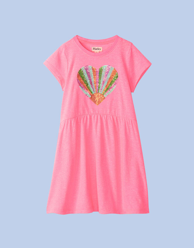 Hatley Sequin Heart Dress, Pink (PINK), large