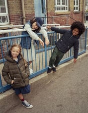 Töastie Reversible Water Repellent Puffer Jacket, Blue (NAVY), large