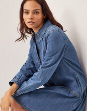 Isla Denim Shirt Dress, Blue (DENIM BLUE), large