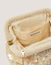 Enya Mother of Pearl Clutch Bag, , large