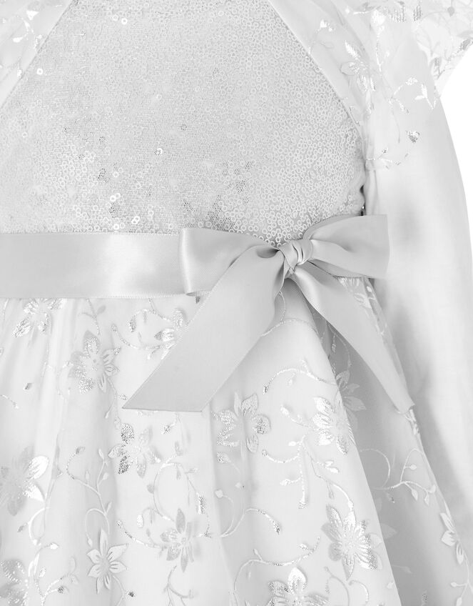 Baby Millie Sequin Party Dress, Silver (SILVER), large