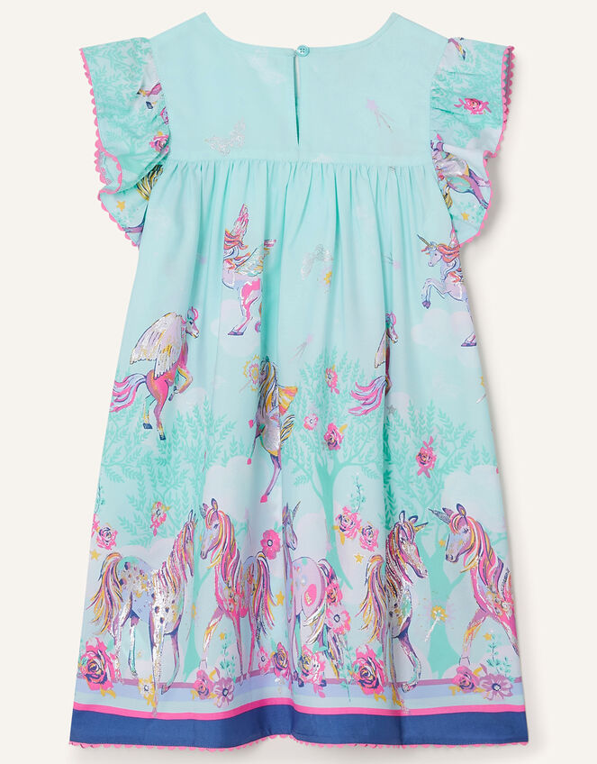 Unicorn Sparkle Swing Dress , Blue (AQUA), large