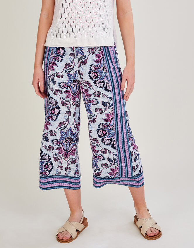 Floral Print Trousers in LENZING™ ECOVERO™ Pink