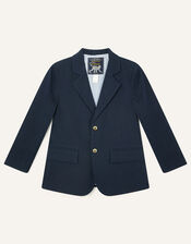 Smart Button Blazer, Blue (NAVY), large