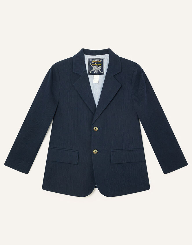 Smart Button Blazer, Blue (NAVY), large