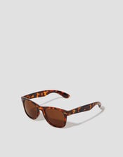 Flat Top Square Sunglasses, Brown (BROWN), large