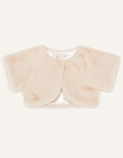 Faux Fur Shrug, Pink (PINK), large