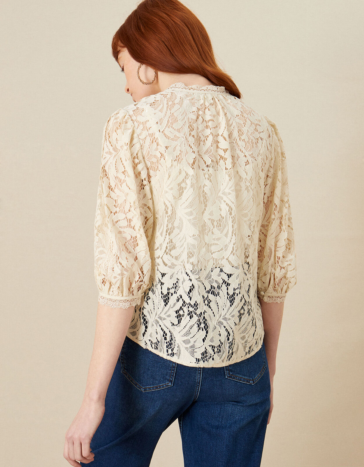 Cream lace top new arrivals