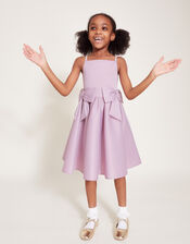 Two-Bow Scuba Dress, Purple (LILAC), large