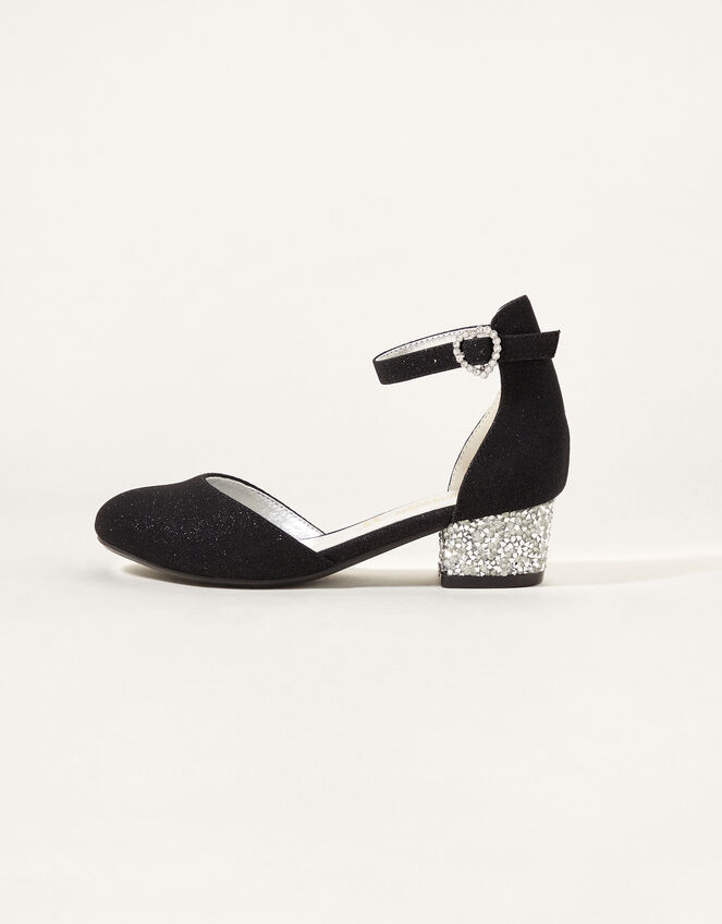 Shimmer Two-Part Heels, Black (BLACK), large