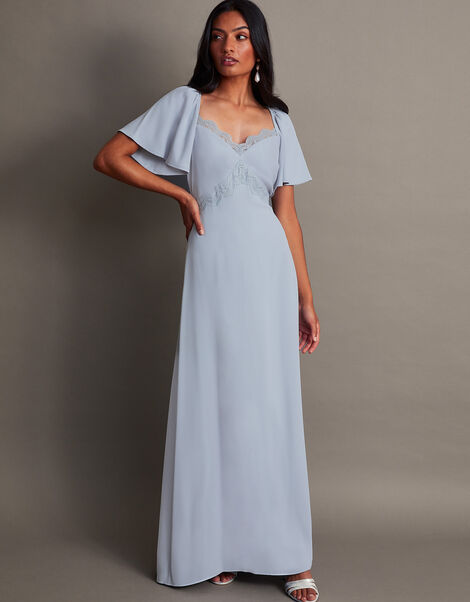 Charlotte Crepe Maxi Dress, CLOUD, large