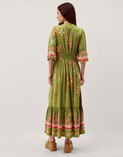 Eline Floral Print Maxi Dress, Green (GREEN), large