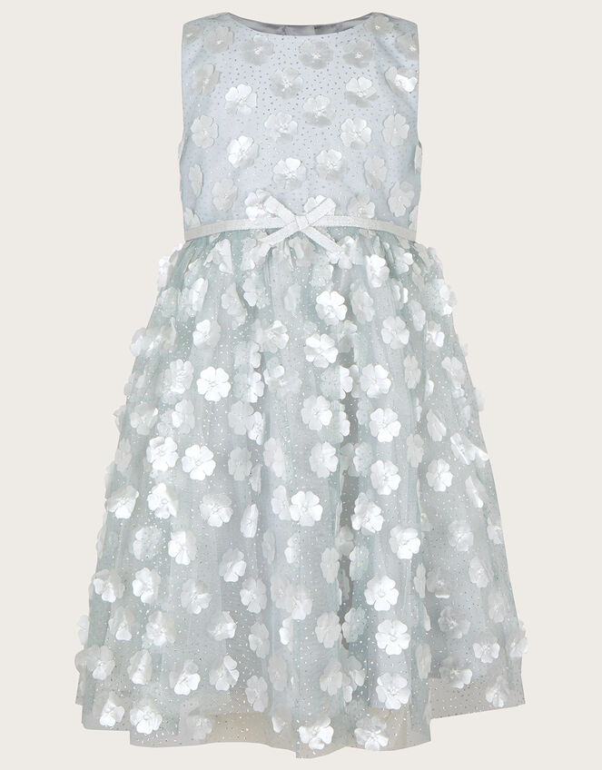 Orla 3D Petal Dress, Silver (SILVER), large