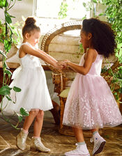 Meadow Border Tulle Dress, Pink (PINK), large