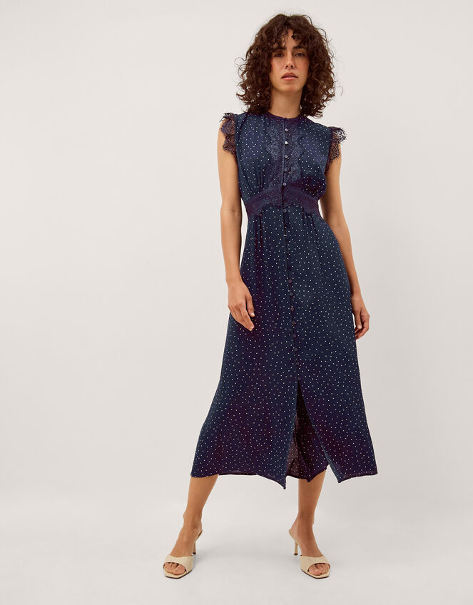 cleo blue dress Cleo Crochet Dress Blue - US 4