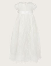Baby Provenza Silk Christening Gown, Ivory (IVORY), large