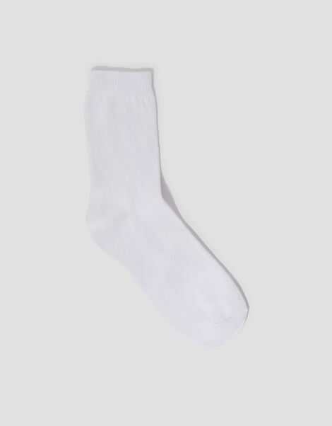 Plain Socks, White (WHITE), large