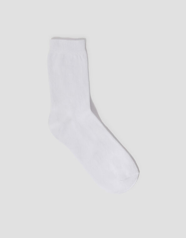 Plain Socks, White (WHITE), large