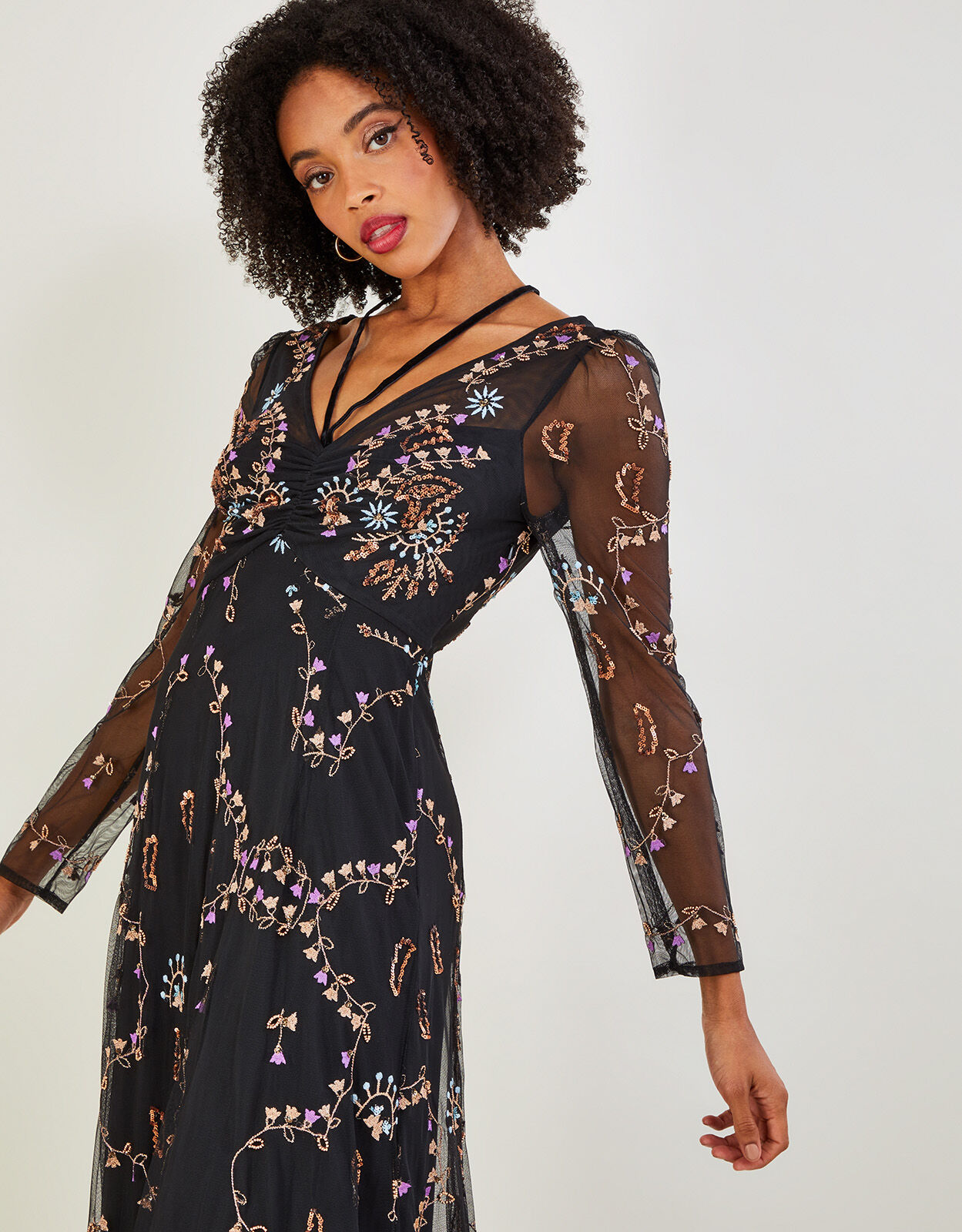 Monsoon black dress outlet