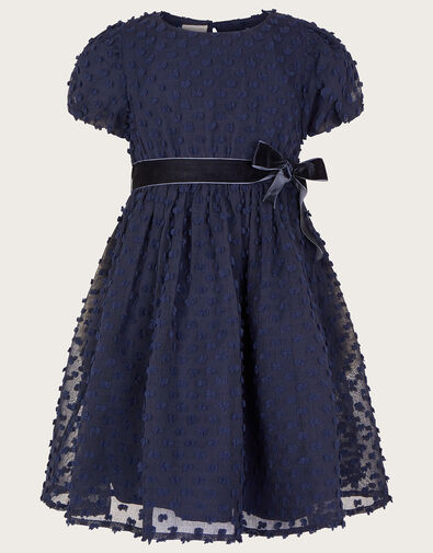 Fancy Textured Dress Blue, Blue (NAVY), large