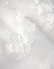 Rebecca Appliqu&eacute; Floral Scallop Dress, Ivory (IVORY), large