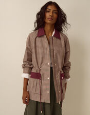 Lola Check Barn Jacket, Brown (BROWN), large