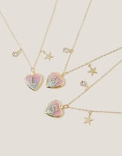 Initial Locket Charm Necklace, Gold (GOLD), large