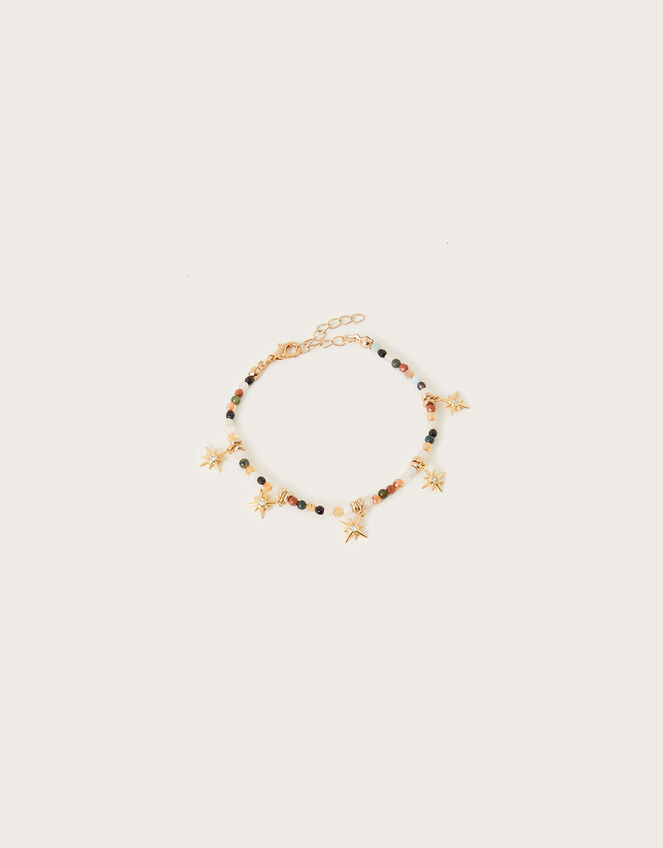 Beaded Star Station Bracelet, , large