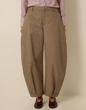 Evelyn Cargo Barrel Trousers, Camel (BEIGE), large