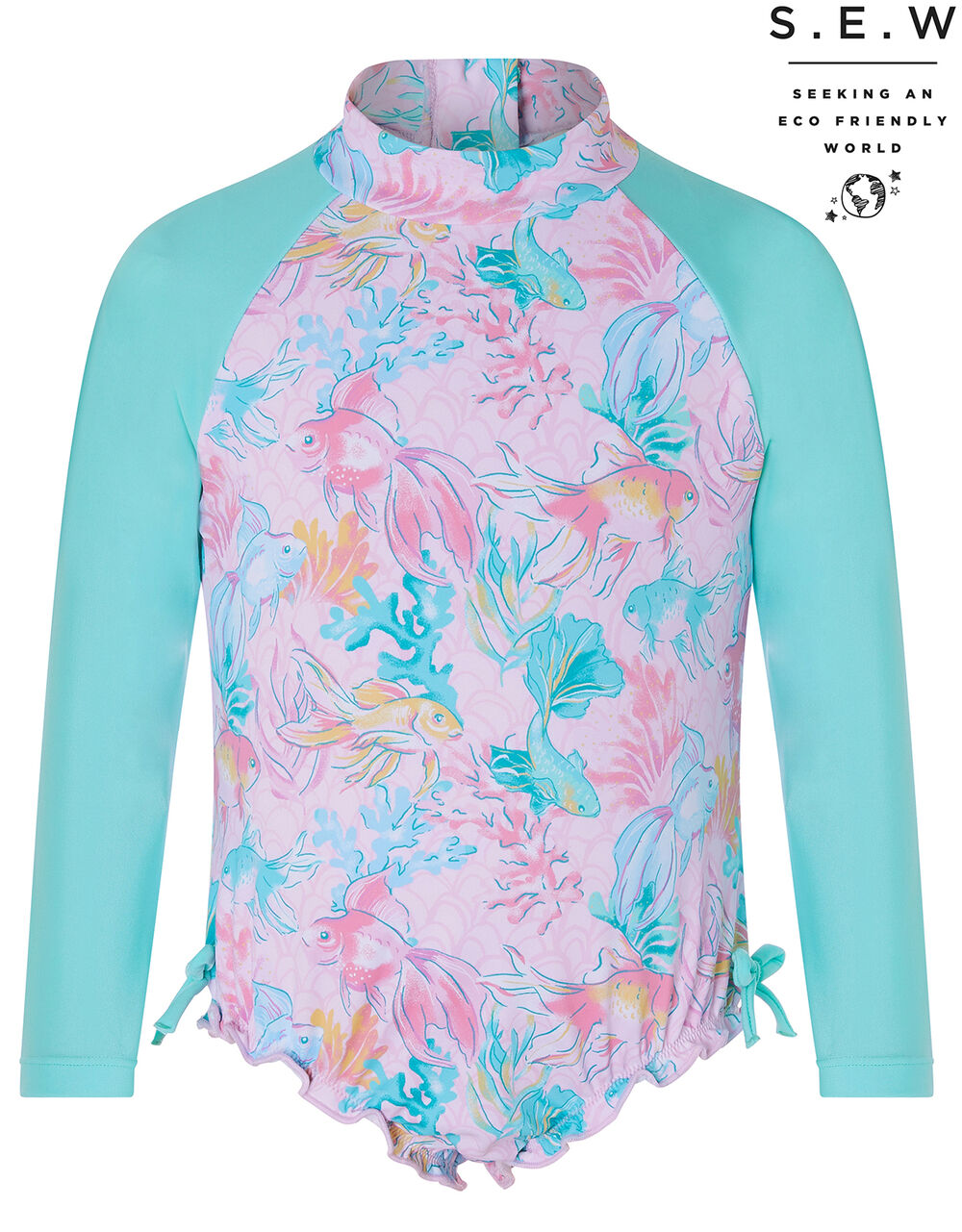 Baby Dinah Sunsafe Swimsuit with Recycled Polyester Pink Baby Girl