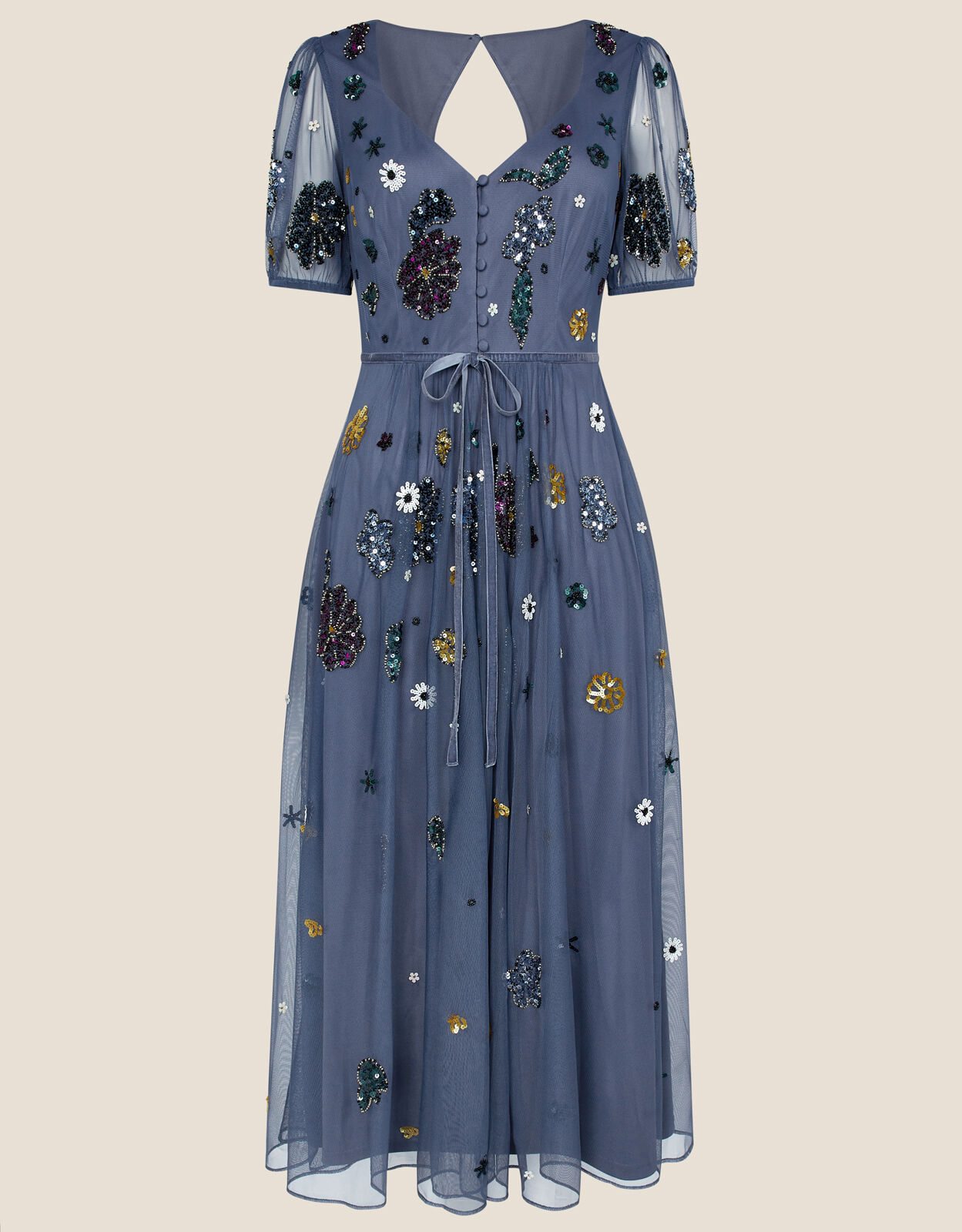 Monsoon grey dress hotsell