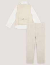 George 4-Piece Suit & Bow Tie , Natural (STONE), large