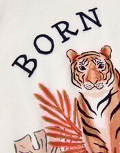 Born Wild Tiger T-Shirt, Blue (NAVY), large