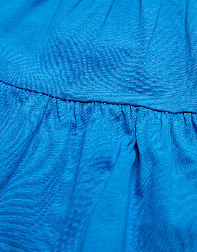Tiered Rainbow Detail Short Sleeve T-Shirt, Blue (BLUE), large