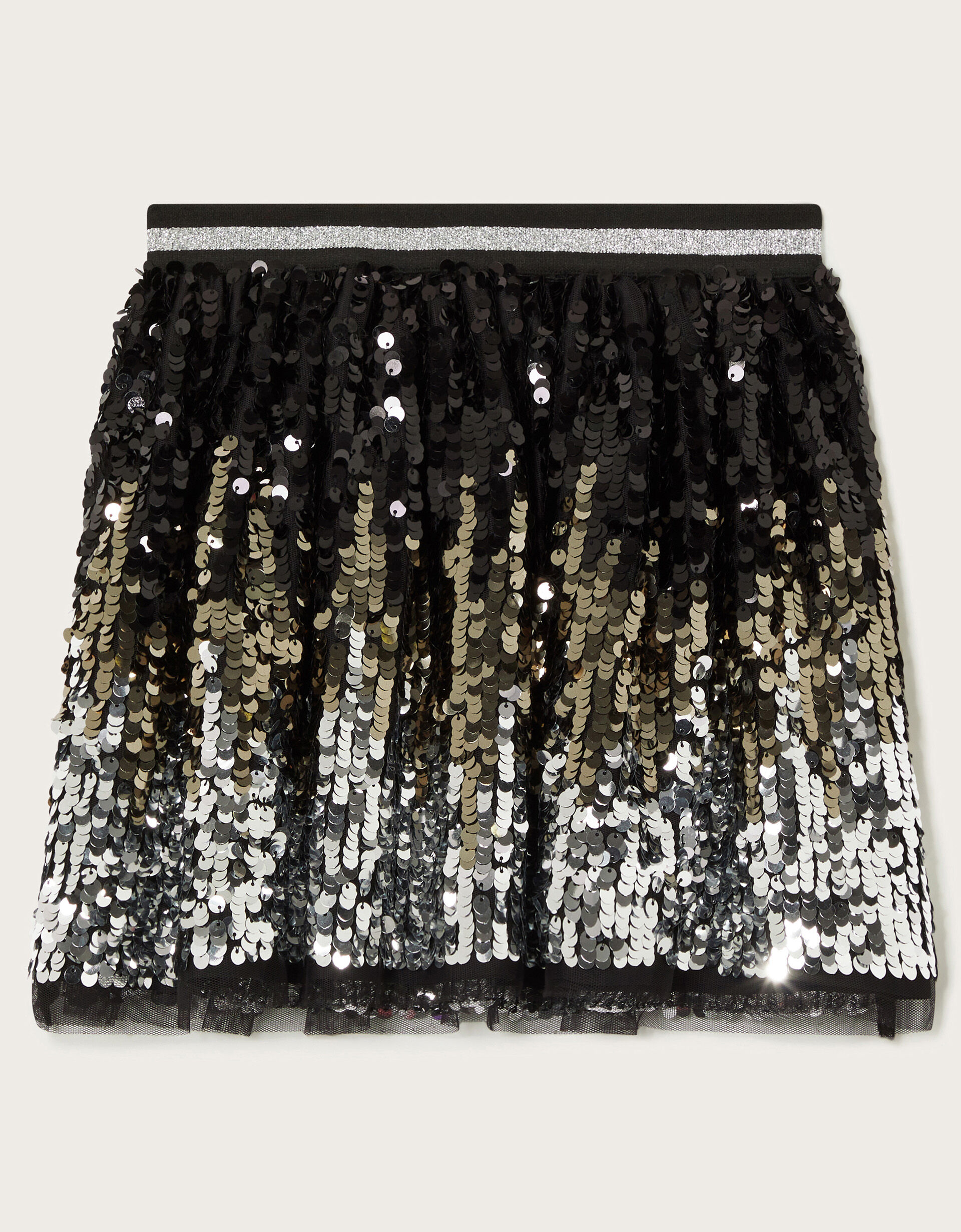 Black sequin skirt large online