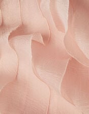 Sequin Waterfall Ruffle Party Dress, Pink (PINK), large